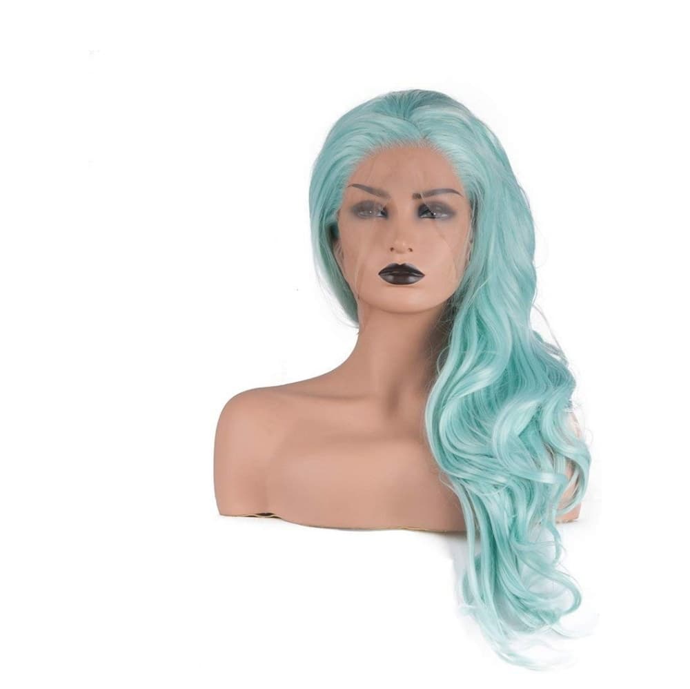 Mint Green Beauty Lace Front Wig - Thumbnail 4