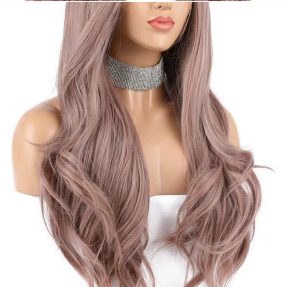 Ash Purple Lace Front Wig - Thumbnail 2