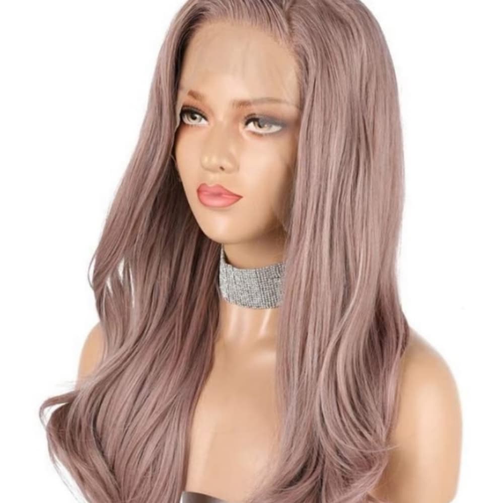 Ash Purple Lace Front Wig - Thumbnail 3