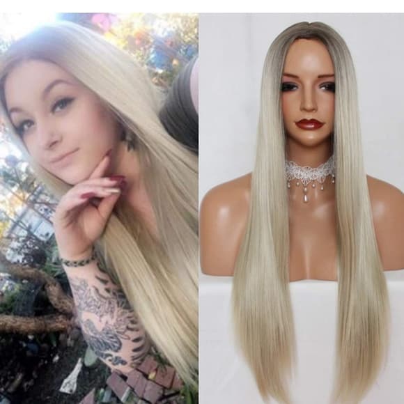 Ombre Blonde Beauty Lace Front Wig - Thumbnail 2