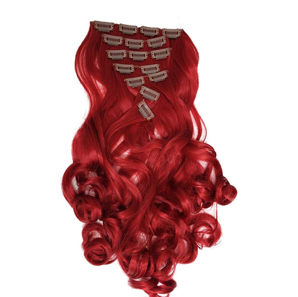 Intense Red Full Head Clip in Extension
