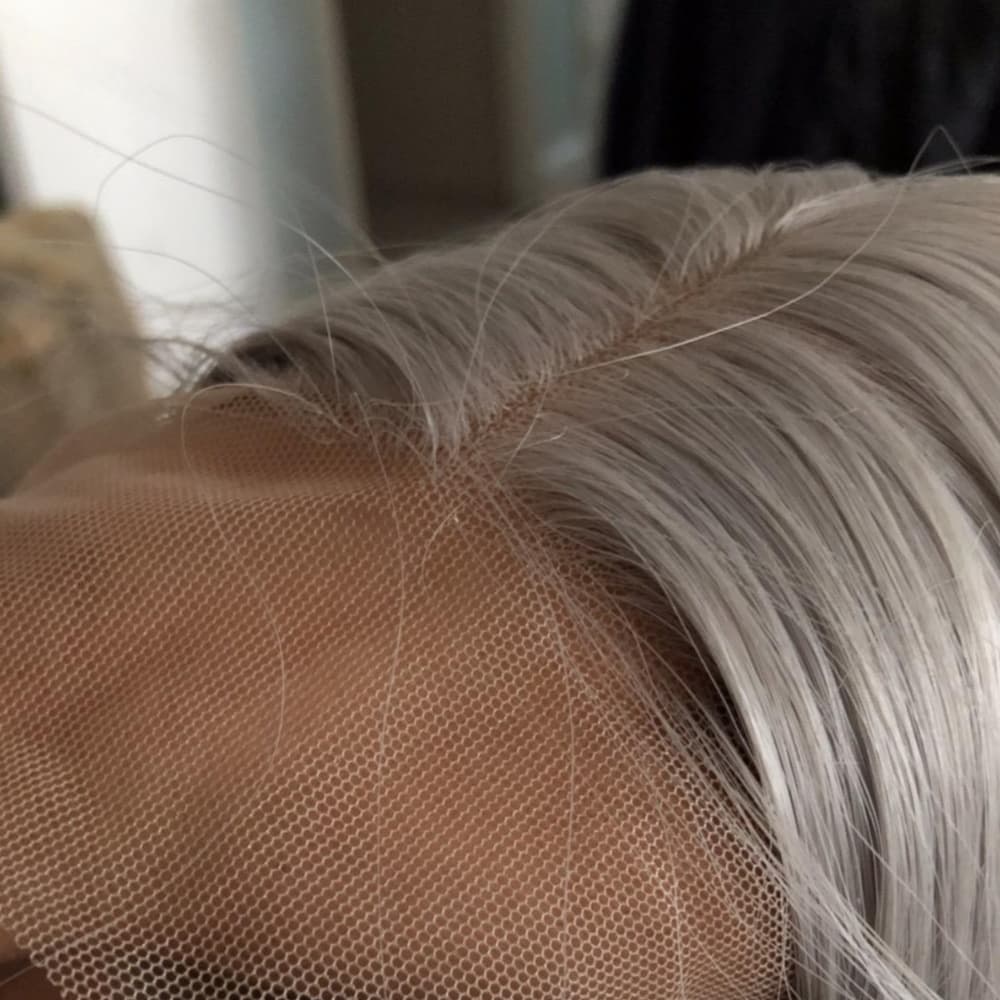 Gray Ash Blonde Lace Front Wig