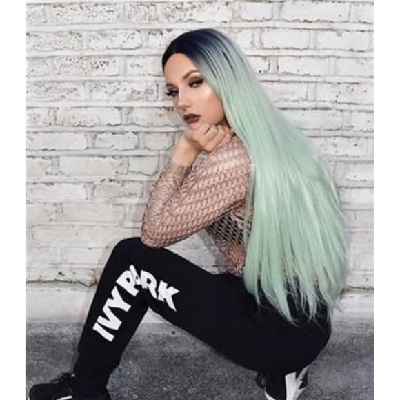 Ombre Light Green Lace Front - Thumbnail 2