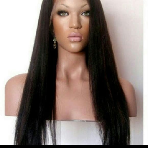 Yaki Lace Front Wig 16-20 inches #1b - Thumbnail 2