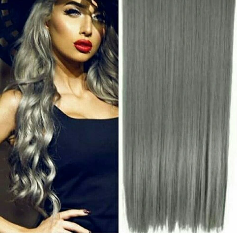 Gray One-piece Clip In Extension