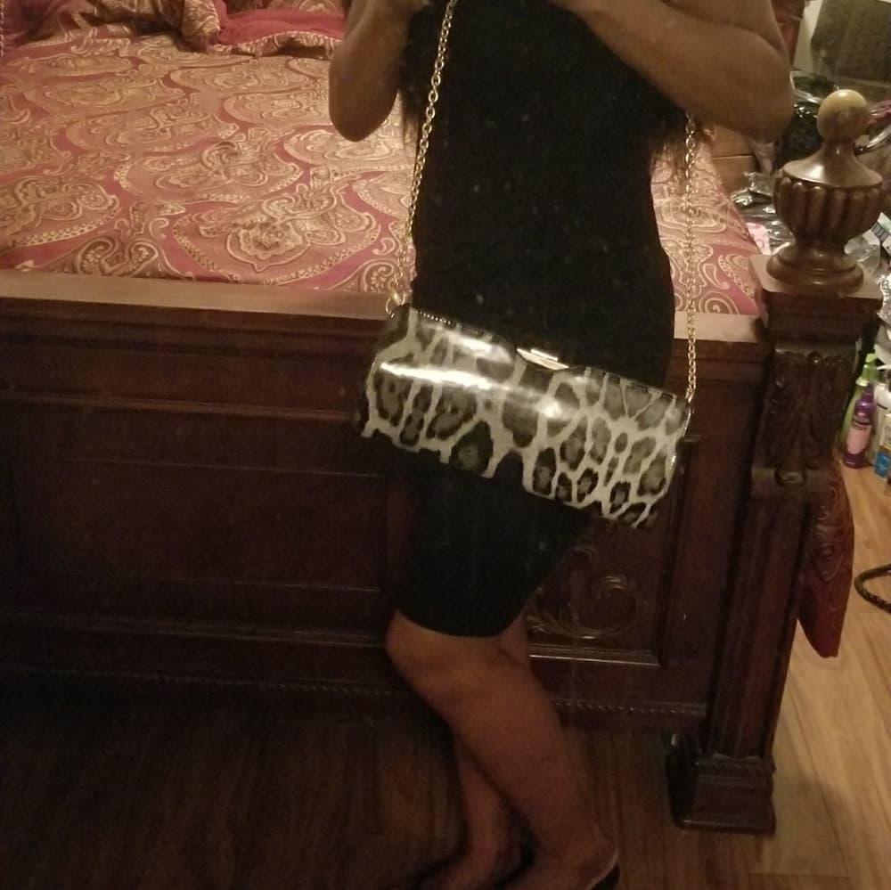 Gray Black Leopard Beauty Purse - Thumbnail 6