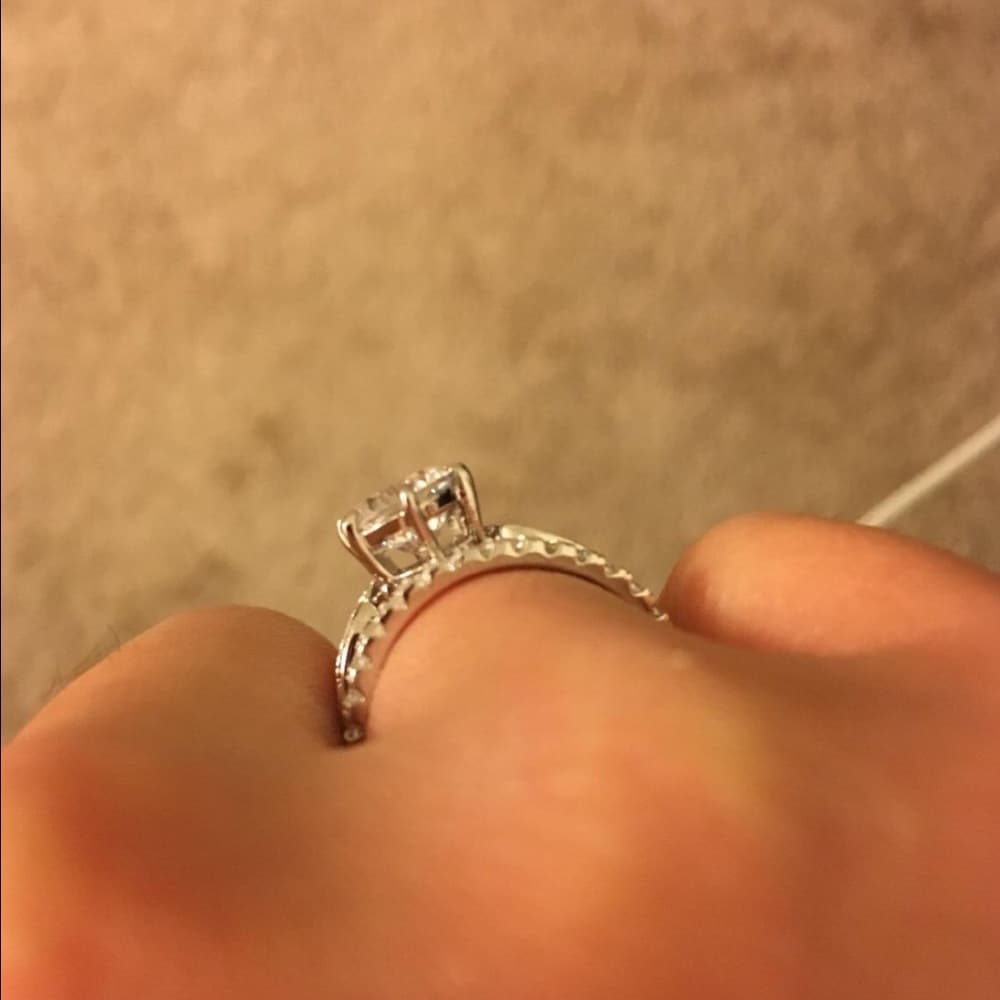 18k Rose Gold Plated 1.5ct Heart and Arrows Ring - Thumbnail 2