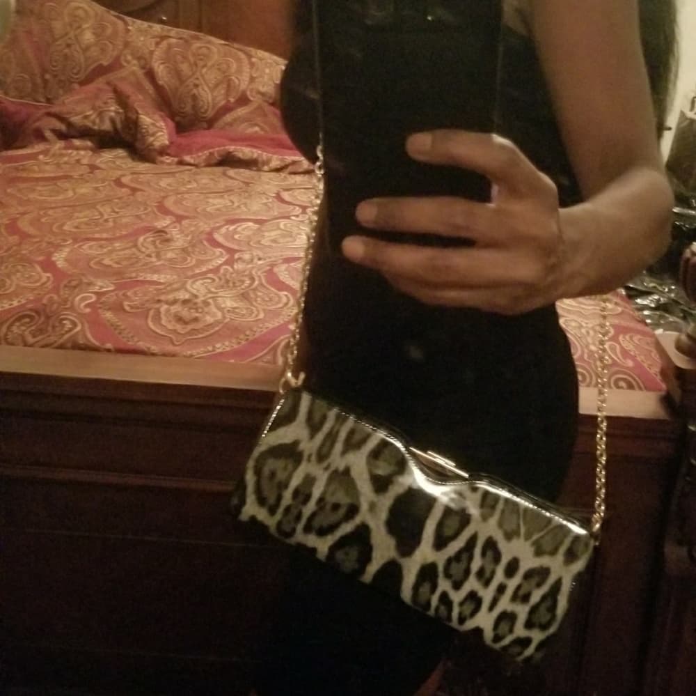 Gray Black Leopard Beauty Purse - Thumbnail 3
