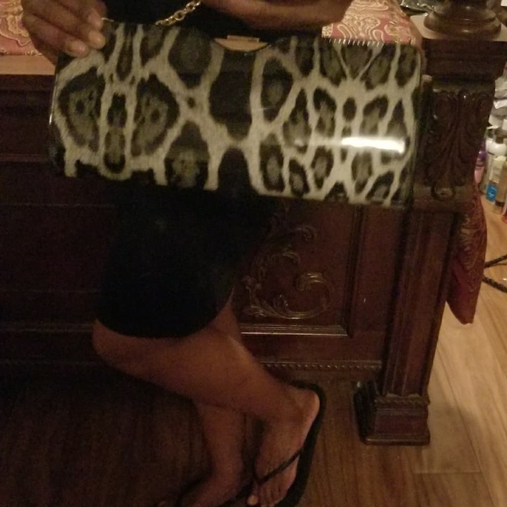 Gray Black Leopard Beauty Purse - Thumbnail 4