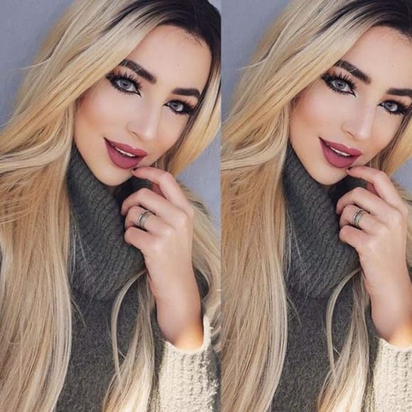 Ombre Blonde Beauty Lace Front Wig - Thumbnail 6