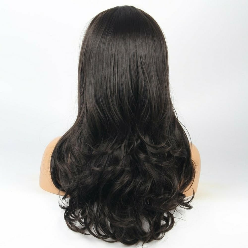 Dark Brown Lace Front Wig - Thumbnail 3
