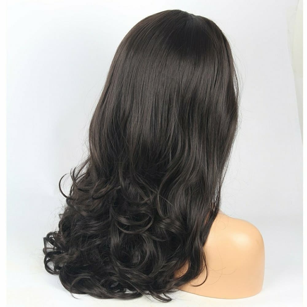 Dark Brown Lace Front Wig - Thumbnail 2