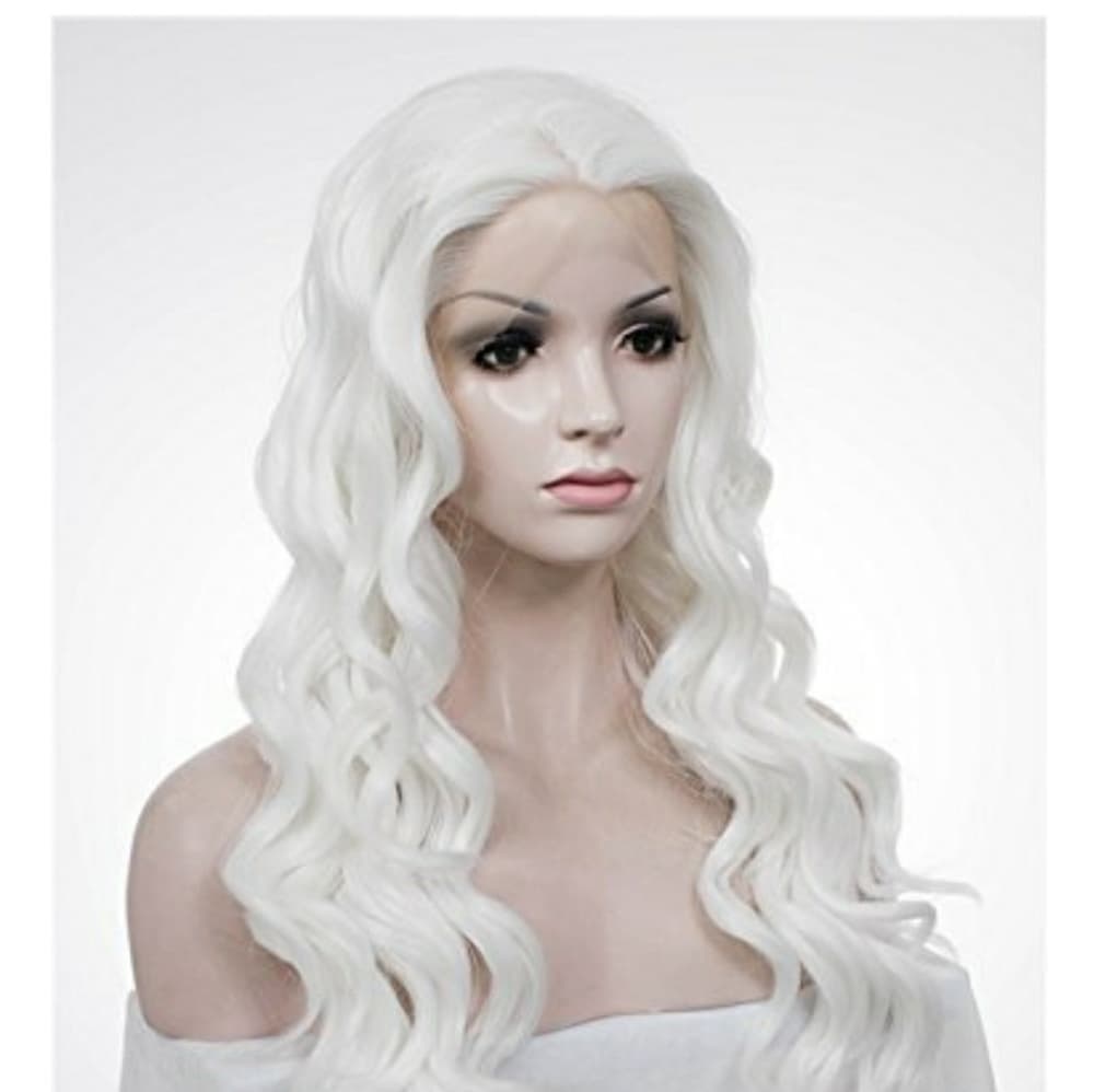 White Blonde Wavy Hair L - Thumbnail 4