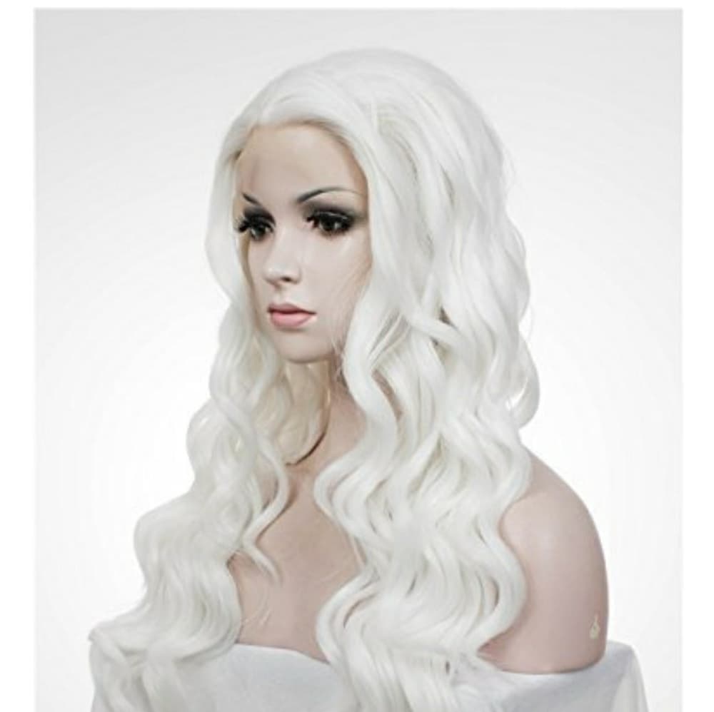 White Blonde Wavy Hair L - Thumbnail 2