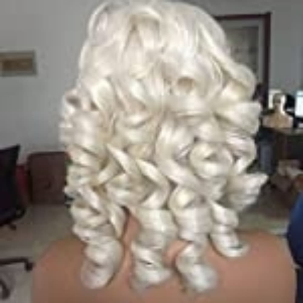 White Blonde Curly Beauty Full Wig
