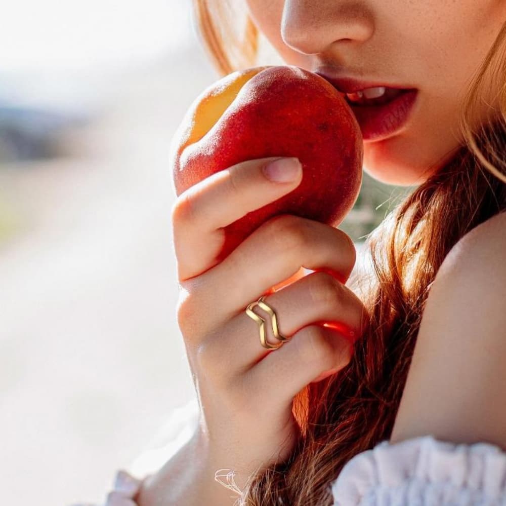 Stainless Steel Rose Gold Beauty Ring - Thumbnail 2