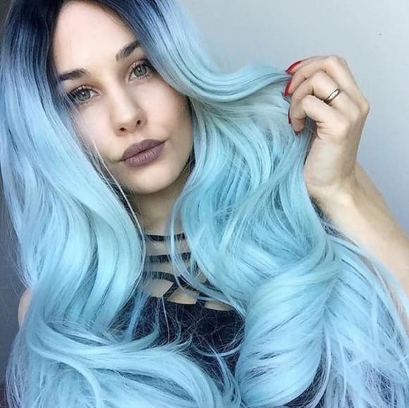 OmbreBlue Beauty Lace Front Wig - Thumbnail 2