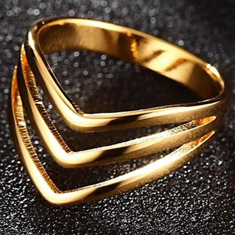 Stainless Steel Rose Gold Beauty Ring - Thumbnail 4