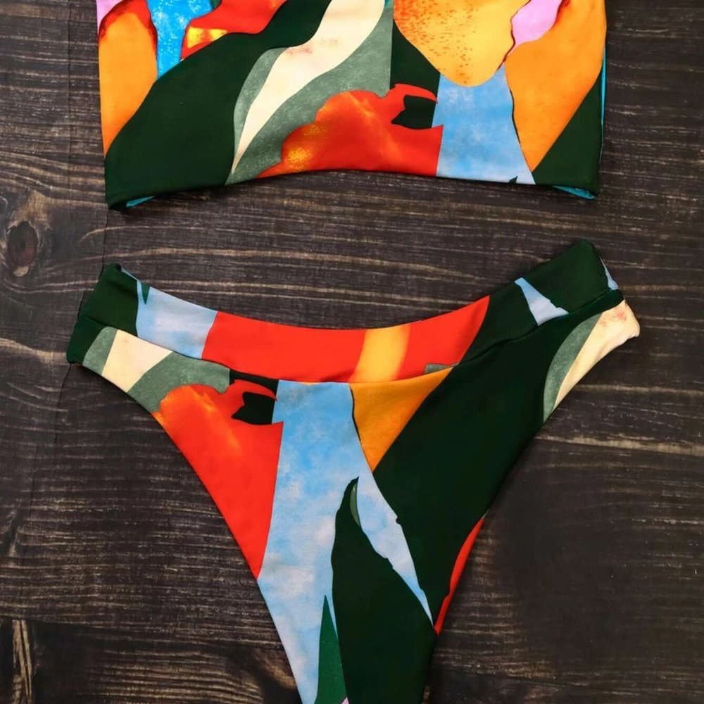 Boho Leopard print animal monokini One piece Swim - Thumbnail 3