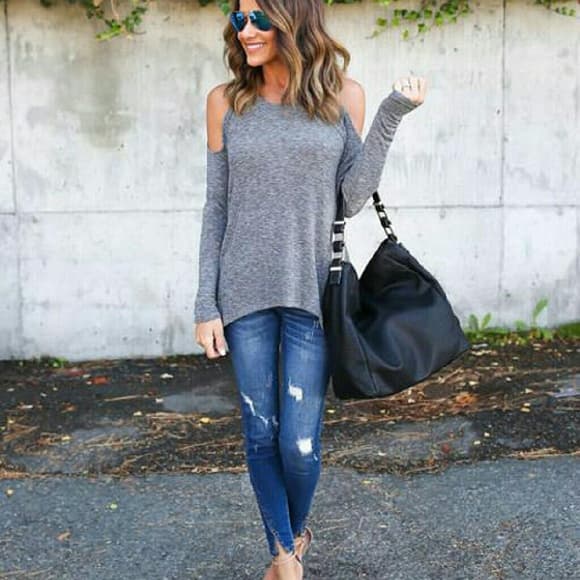 Gray Beauty Top - Thumbnail 2