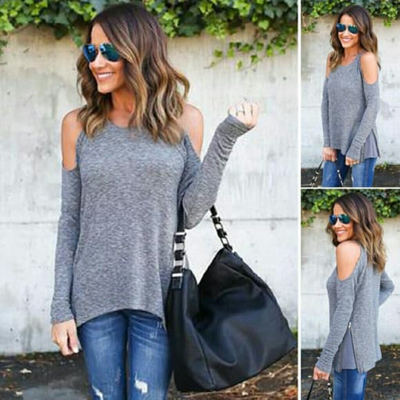 Gray Beauty Top - Thumbnail 3