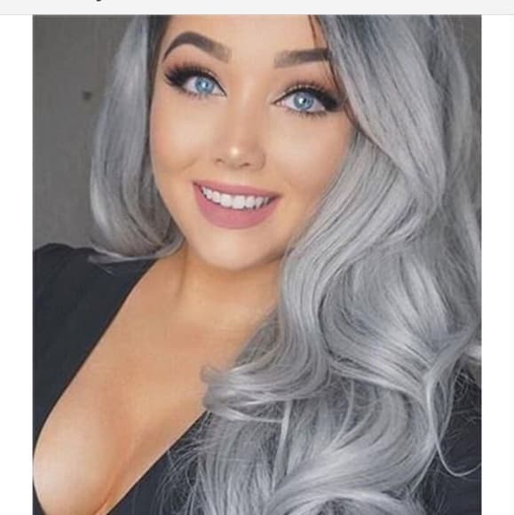 Silver Gray Beauty Wig - Thumbnail 3