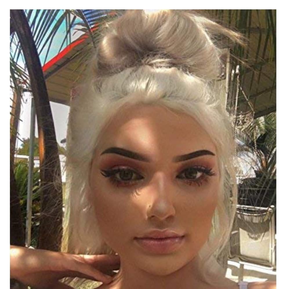 Platinum Blonde Lace front Wig #60 - Thumbnail 3