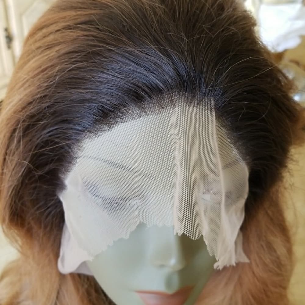 Ombre #2/30 with #27 Highlightes Lace Front Wig - Thumbnail 3