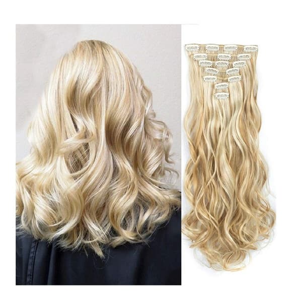 Blonde Full Head Clip in Extension 27/613 - Thumbnail 6