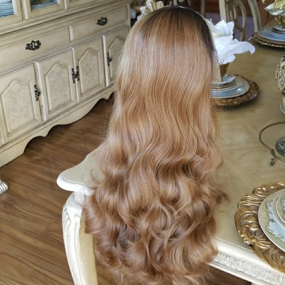 Ombre #2/30 with #27 Highlightes Lace Front Wig