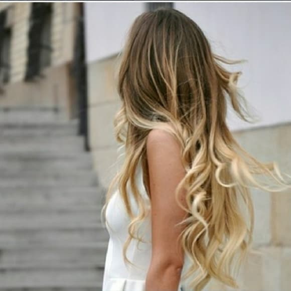 Ombre Blonde clip in Extension - Thumbnail 3