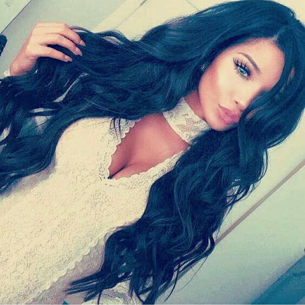 Black Full Head Clip In Extension - Thumbnail 4