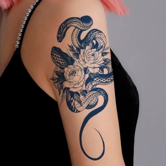Sexy Women Body Art Temporary Tattoo - Thumbnail 3