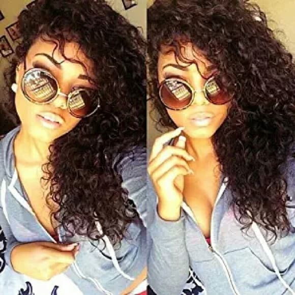 Brazilian Curly Lacefront Wig 16 inches - Thumbnail 4