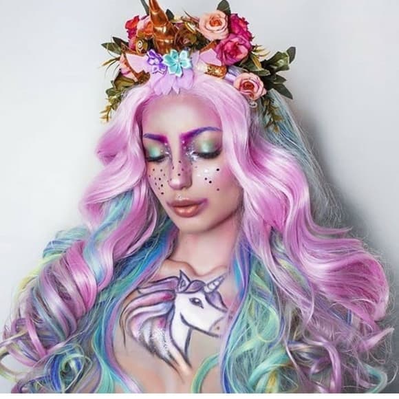 Rainbow Beauty Lace Front Wig - Thumbnail 5