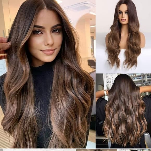 Brown Beauty Waves Full Wig - Thumbnail 2