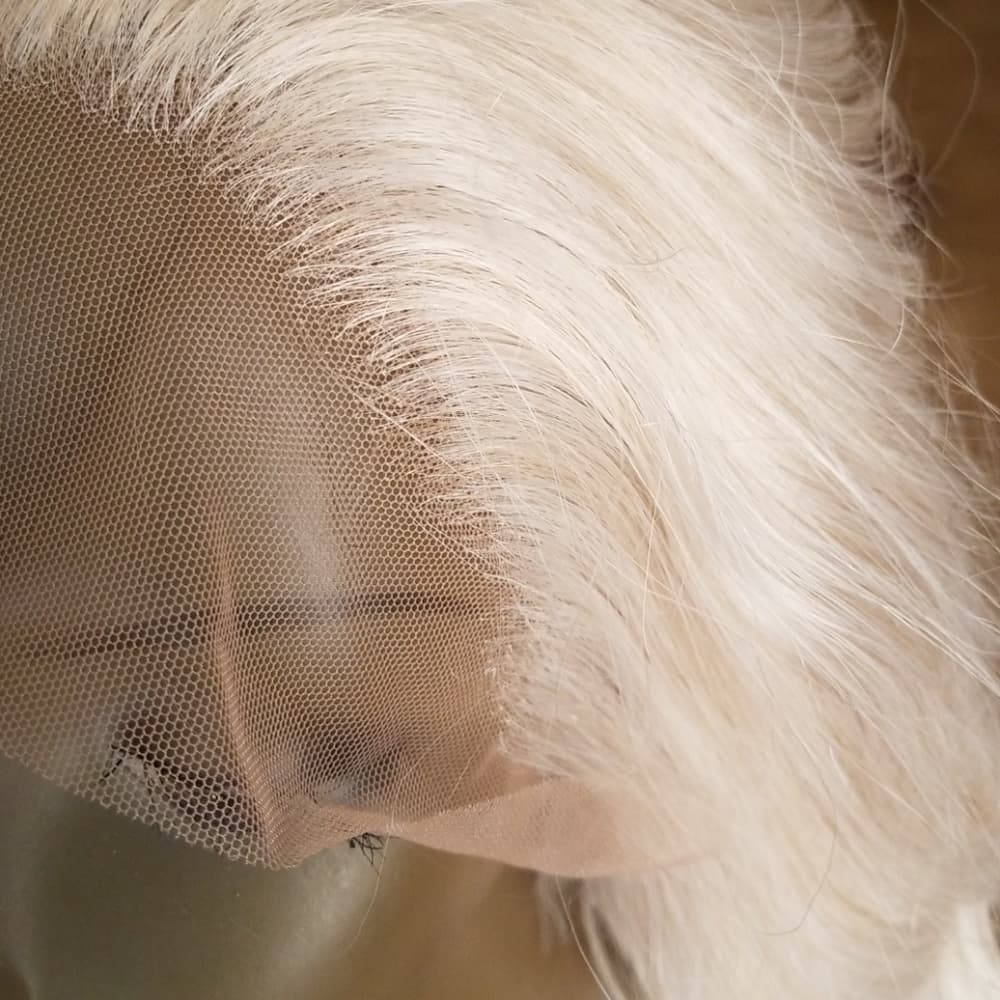 White Blonde Lace Front Wig 22-26 inches - Thumbnail 6