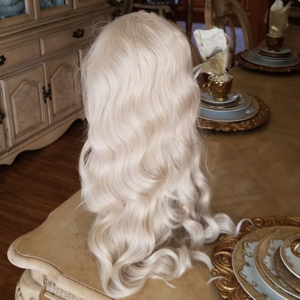 White Blonde Lace Front Wig 22-26 inches - Thumbnail 7
