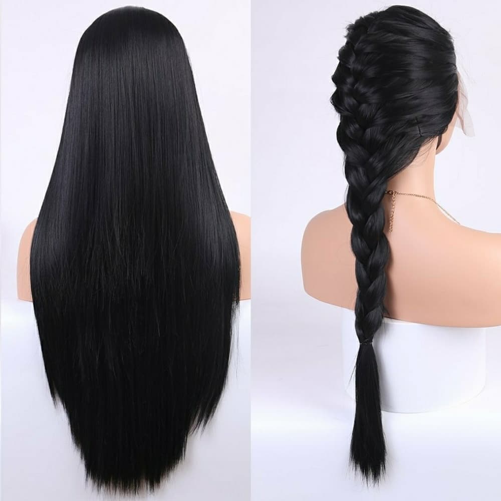 Black Straight Beauty LaceFront Wig 22-26 inches!! - Thumbnail 3