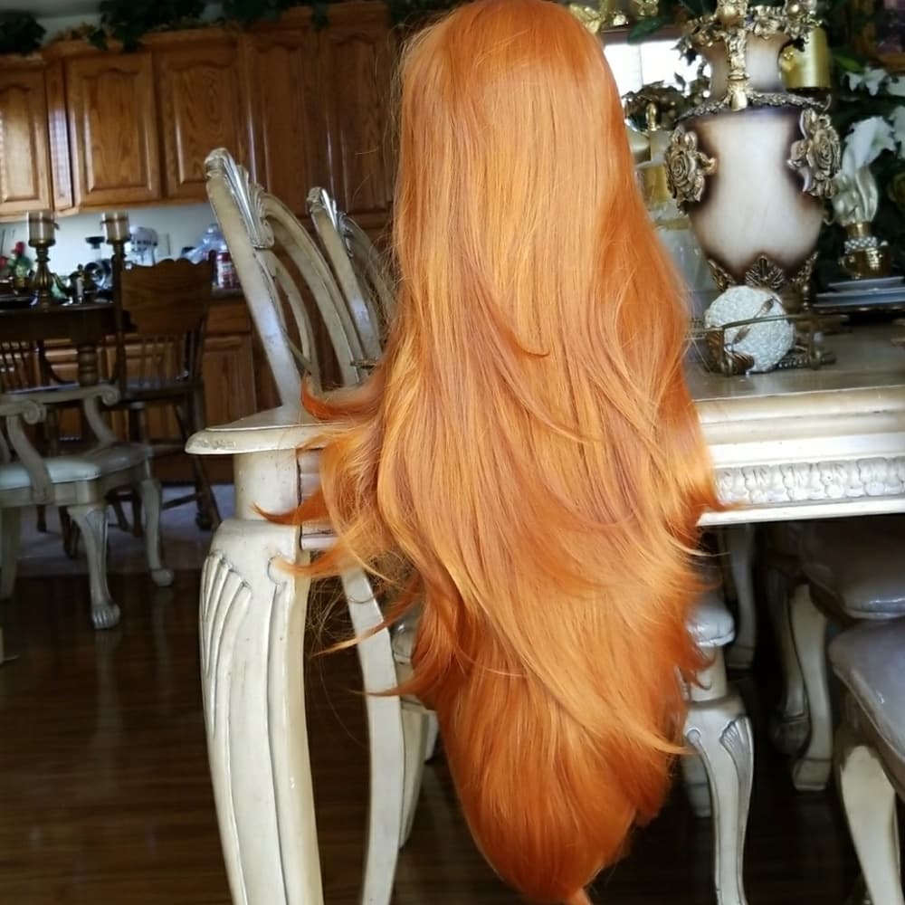 Pumpkin Orange Beauty Lacefront Wig 24-38 inches!! - Thumbnail 7