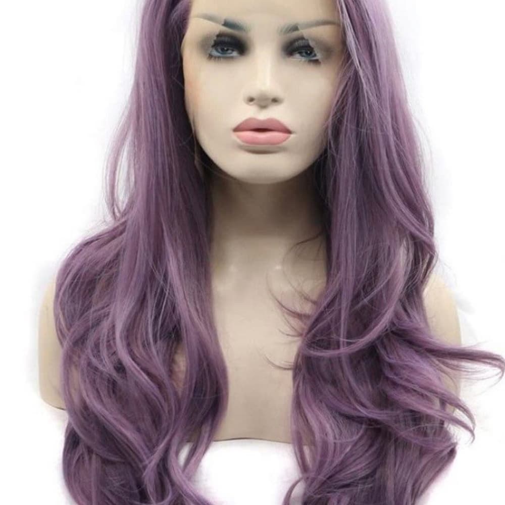 Purple Lace Front Wig - Thumbnail 5