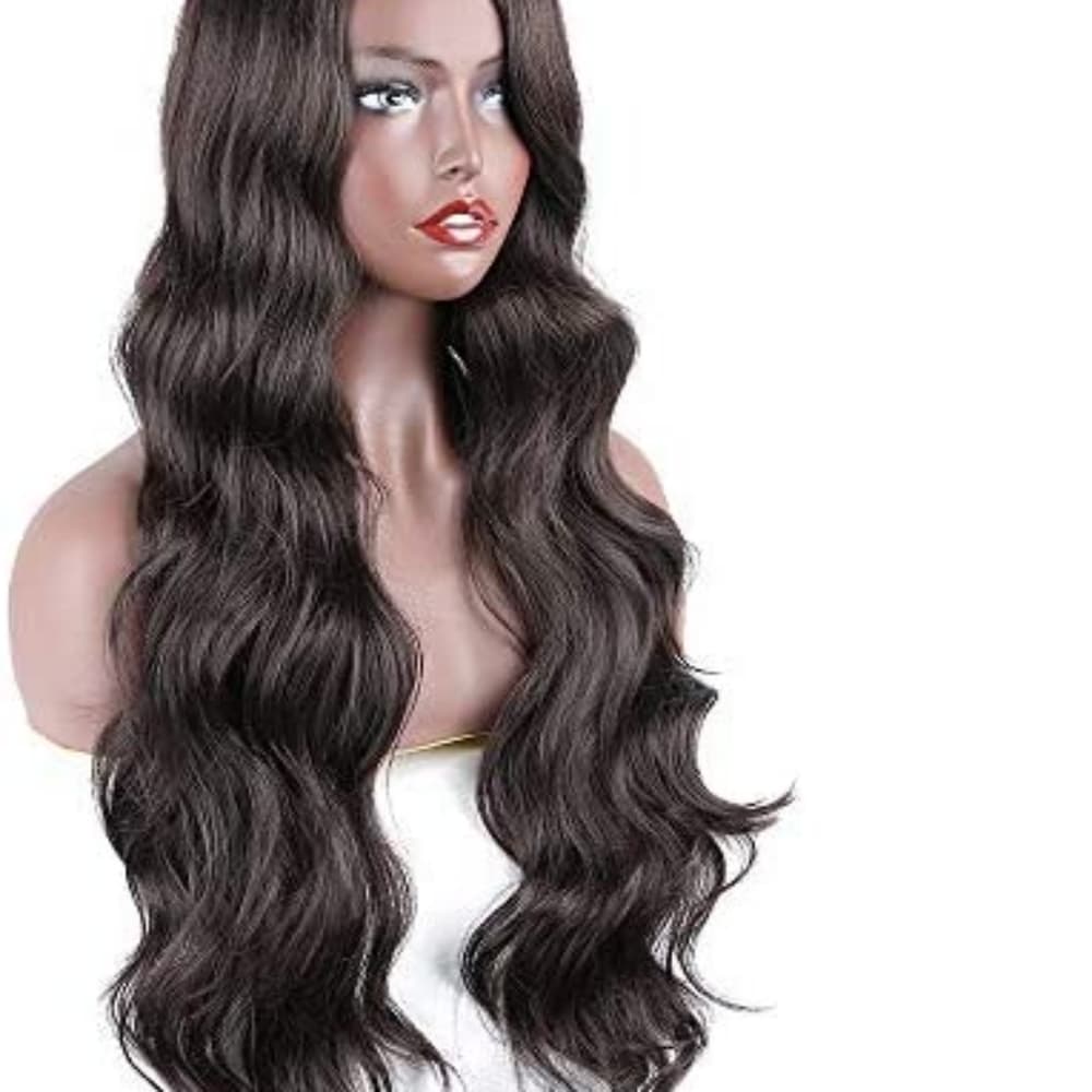 Brown Wavy Full Wig - Thumbnail 3
