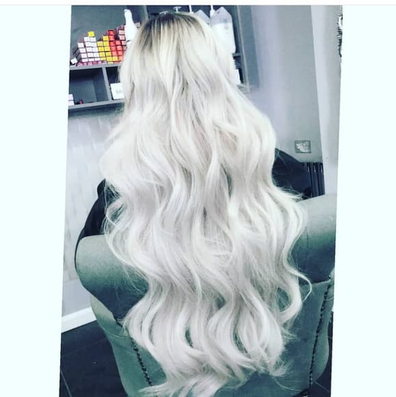 Ombre Black Gray Beauty Lace Front Wig - Thumbnail 2