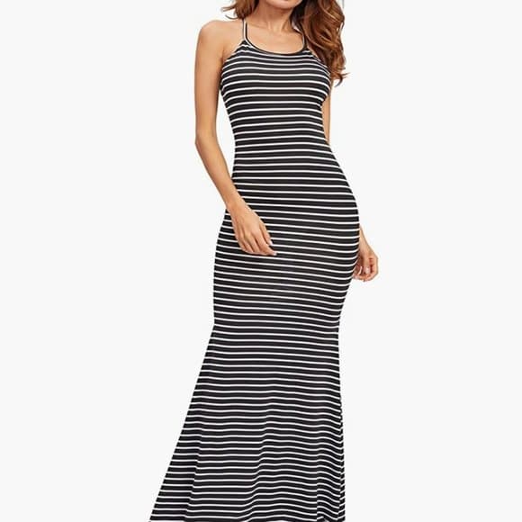 Black White Sexy Dress - Thumbnail 5
