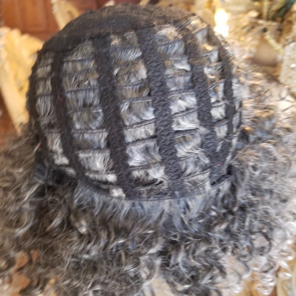 READY to Ship Today- Gray Black Afro Big Curly Full Wig!! - Thumbnail 3