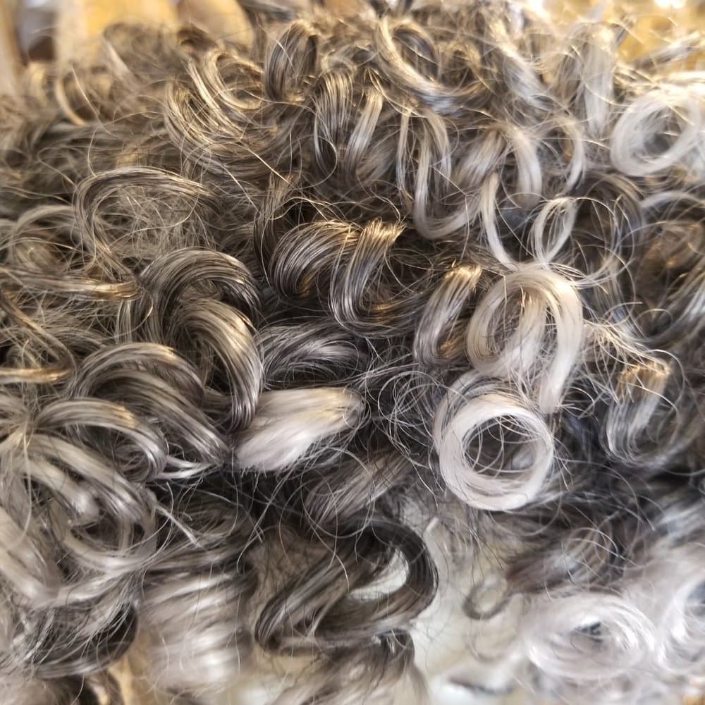 READY to Ship Today- Gray Black Afro Big Curly Full Wig!! - Thumbnail 5