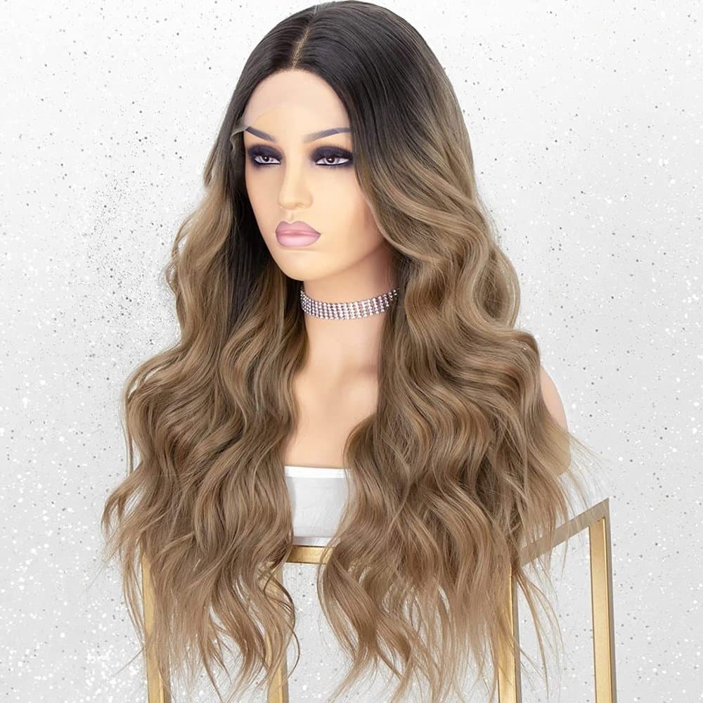 Ombre Brown Lace Front Wig - Thumbnail 4