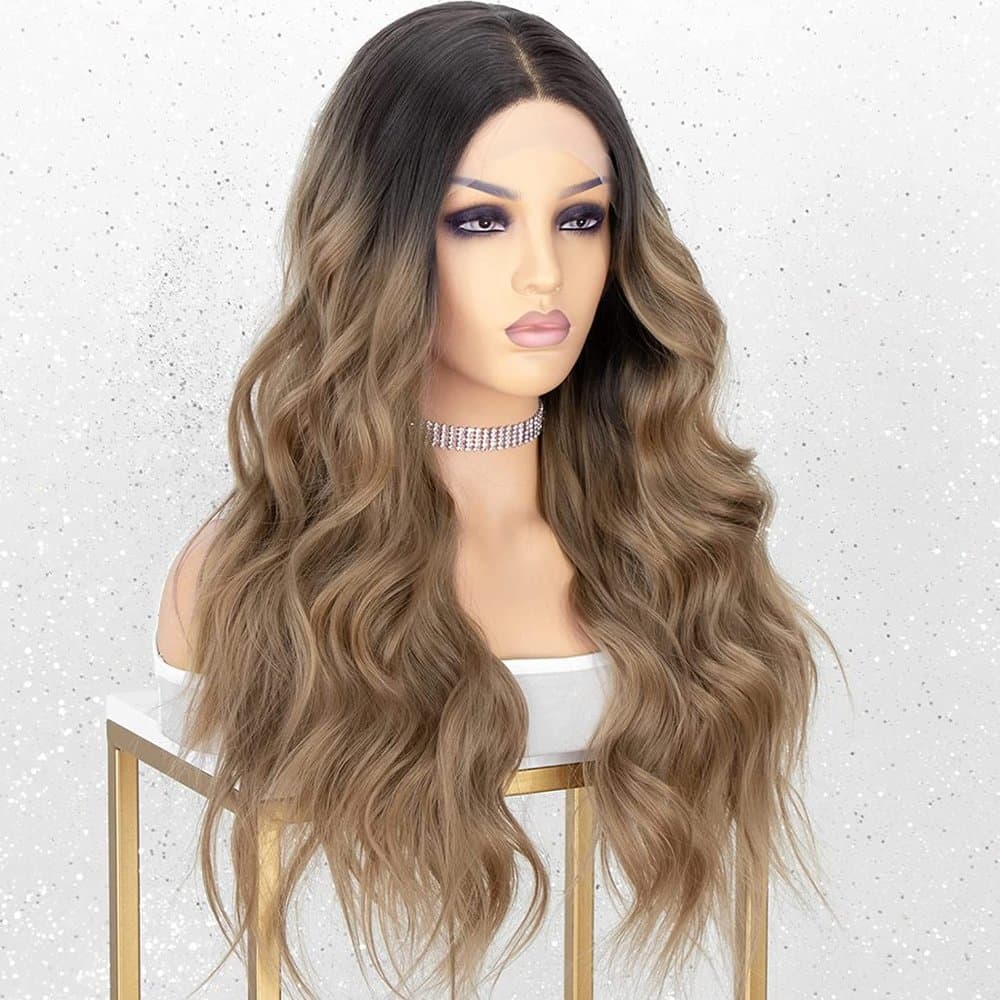Ombre Brown Lace Front Wig - Thumbnail 3