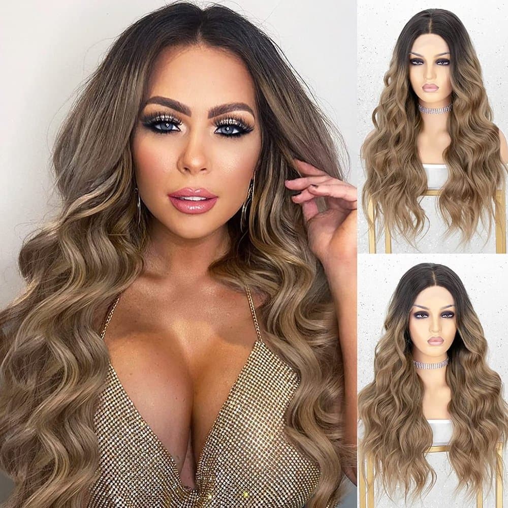 Ombre Brown Lace Front Wig - Thumbnail 6
