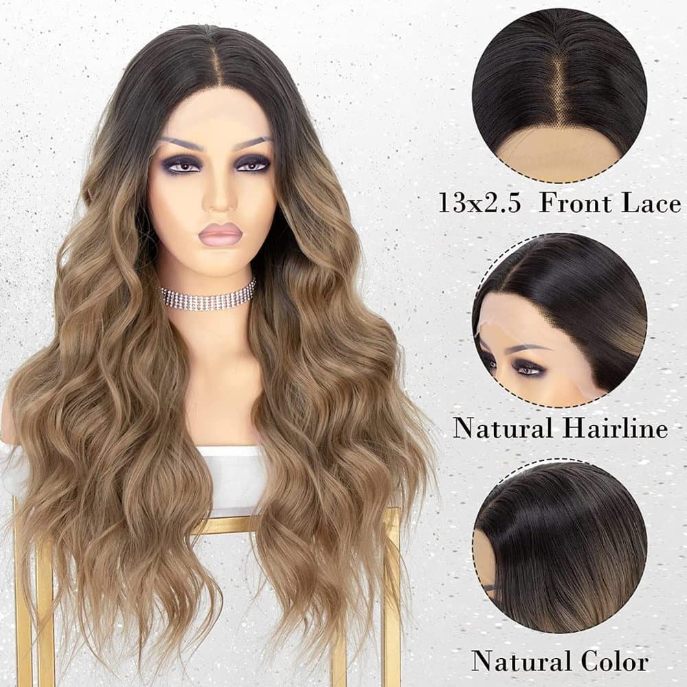 Ombre Brown Lace Front Wig - Thumbnail 2